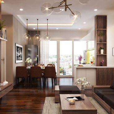 Thiết Kế Nội Thất Phòng Khách và Phòng Bếp