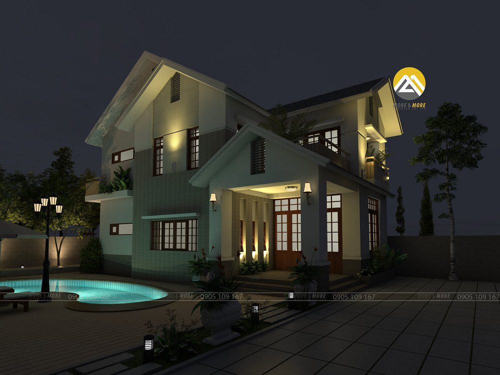 Thiết Kế Kiến Trúc Biệt Thự 2 Tầng Đẹp