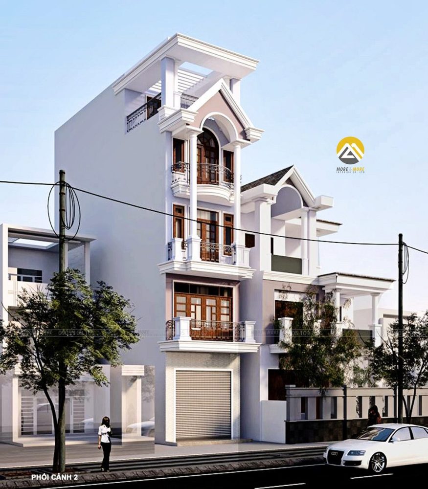Thiết Kế Kiến Trúc Nhà Phố 4 Tầng Đẹp