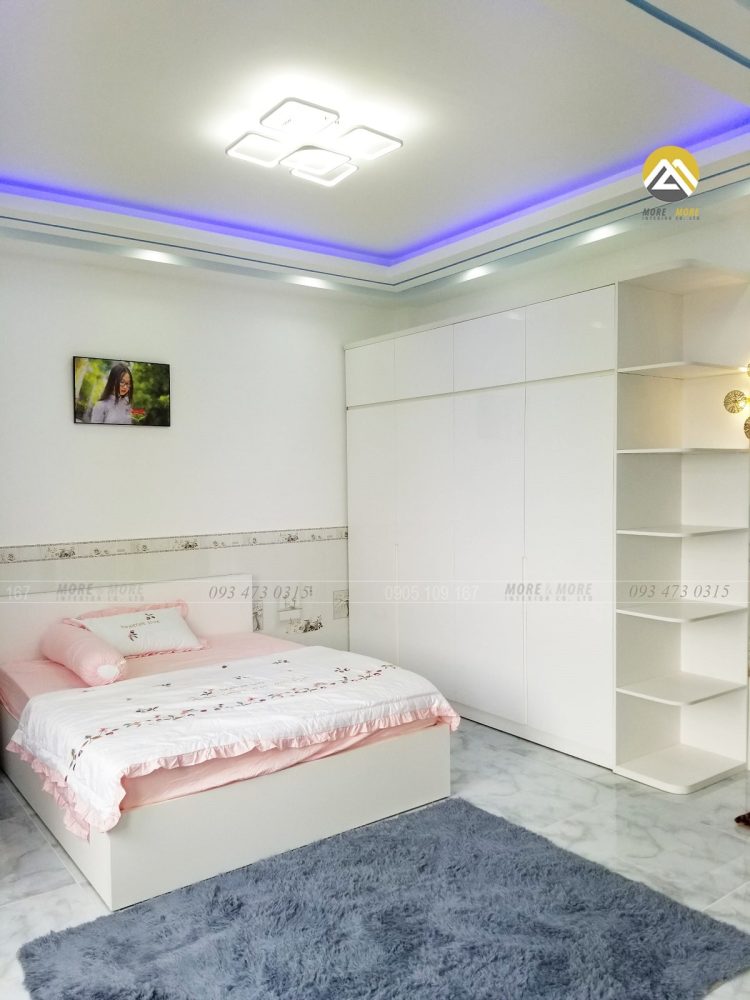 Nội Thất Phòng ngủ màu trắng tinh khôi cho thiếu nữ mới lớn