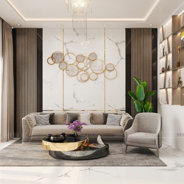 Thiết kế nội thất phòng khách cho nhà phố Bình Dương