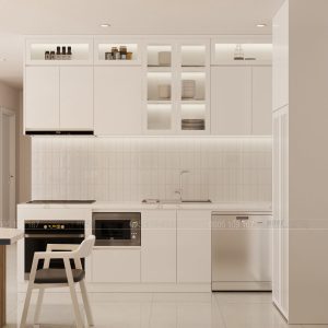 Thiết kế nội thất căn hộ 2 phòng ngủ công phong cách Japandi