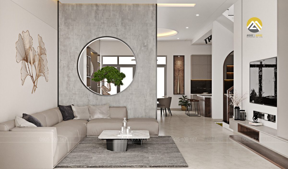 Thiết kế nội thất phòng khách cho nhà phố tại Bình Dương