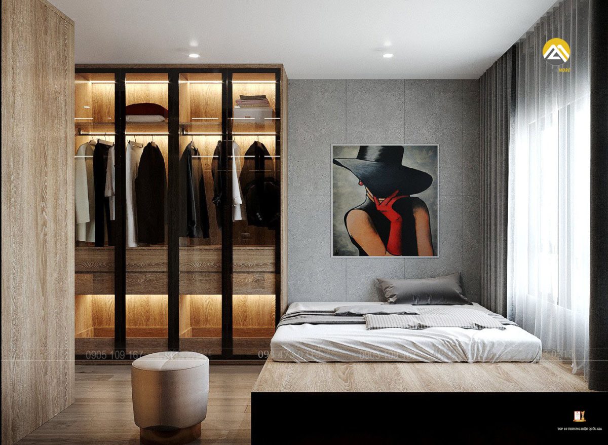 Thiết kế nội thất phòng ngủ Master căn hộ Sunrise City Quận 7