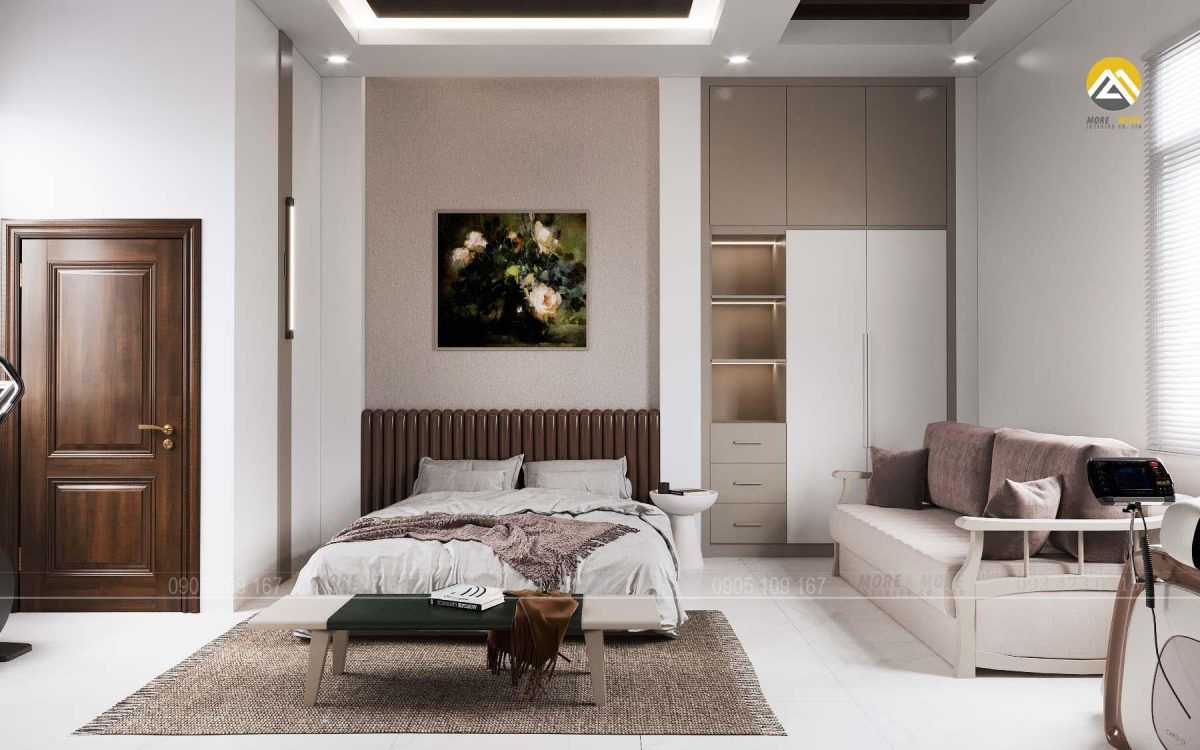 Thiết kế nội thất phòng ngủ theo phong cách hiện đại cho ông bà bố mẹ