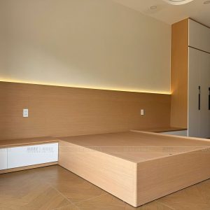 Giường ngủ phòng master cho nhà phố tại Bến Cát, Bình Dương