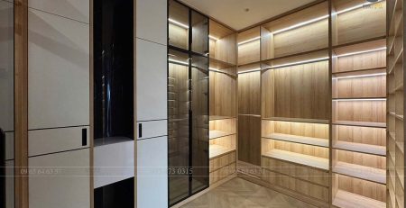 Hệ tủ quần áo và phụ kiện cho phòng thay đồ tại Thảo Điền