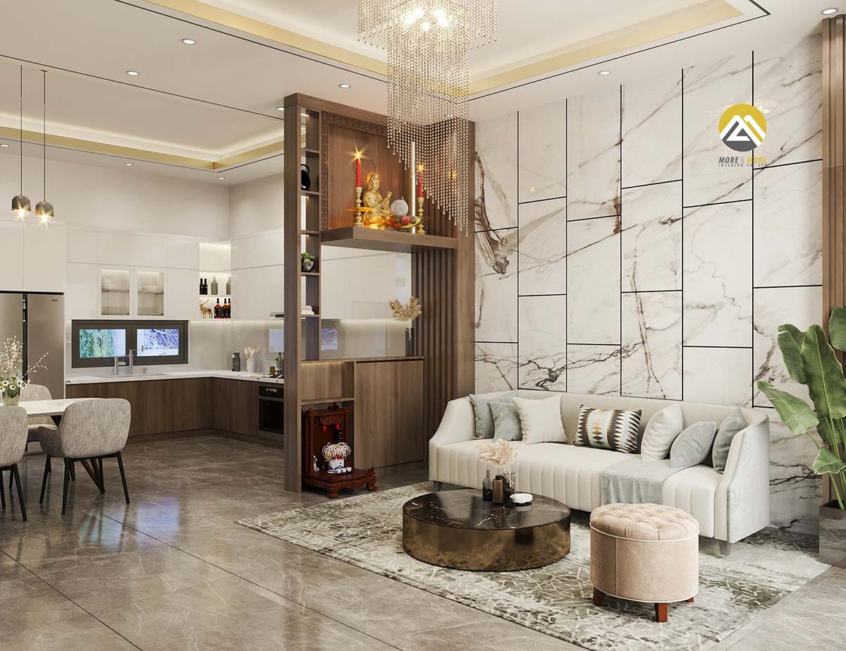 Thiết Kế Nội Thất Phòng Khách Bếp Tại Bình Dương