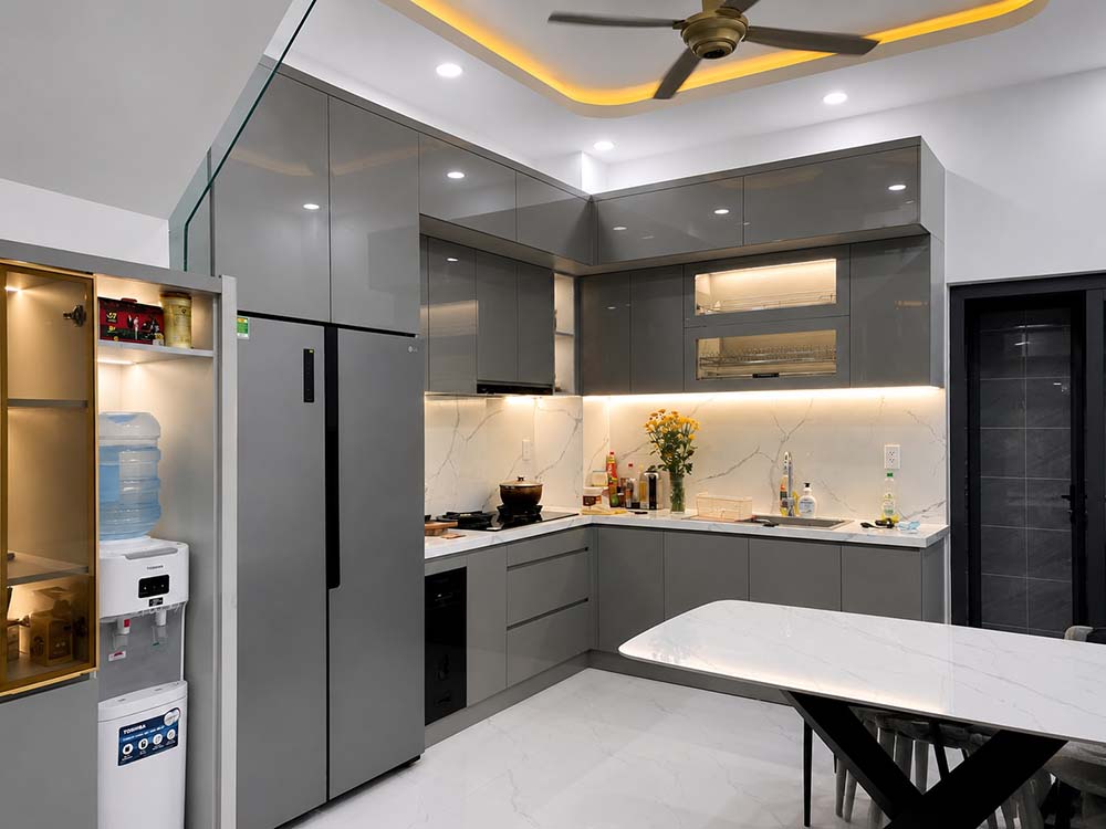 Tủ bếp Acrylic noline An Cường cho nhà phố tại Gò Vấp
